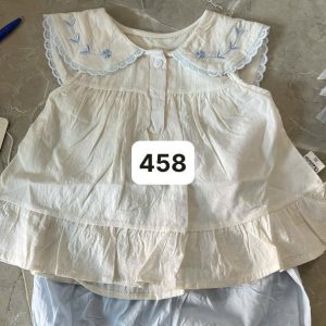 Bộ TK Áo Cổ Sen Thêu Hoa Quần Xanh
