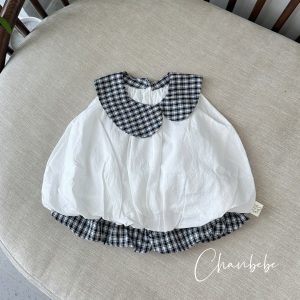 Bộ TK Áo Cổ Lệch Sọc Quần Bí