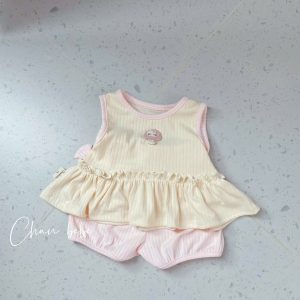 Bộ Cotton Thông Hơi Đính Nấm