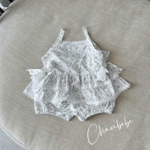 Bộ TK Áo 2 Dây Nơ Hông Quần Bo Chun