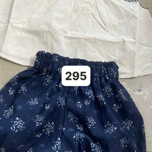 Bộ TK Áo 2 Dây 3 Tim Xanh Quần Hoa Xanh
