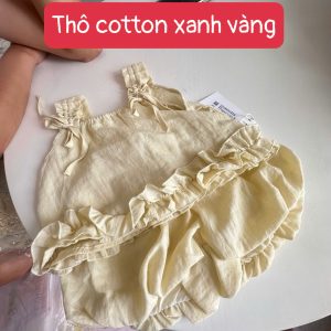 Bộ TK Áo 2 Dây Nơ Bèo Quần Bí